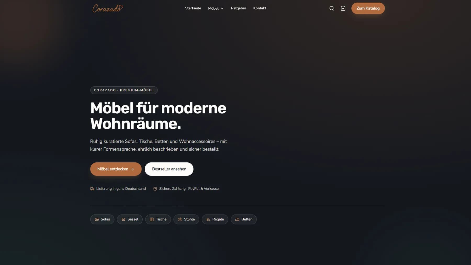 Website-Projekt Corazado – Webdesign von Nexhive